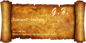 Gansel Helga névjegykártya